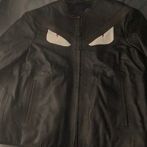 Brand new fendi monster leather jacket size large, never worn can’t fit